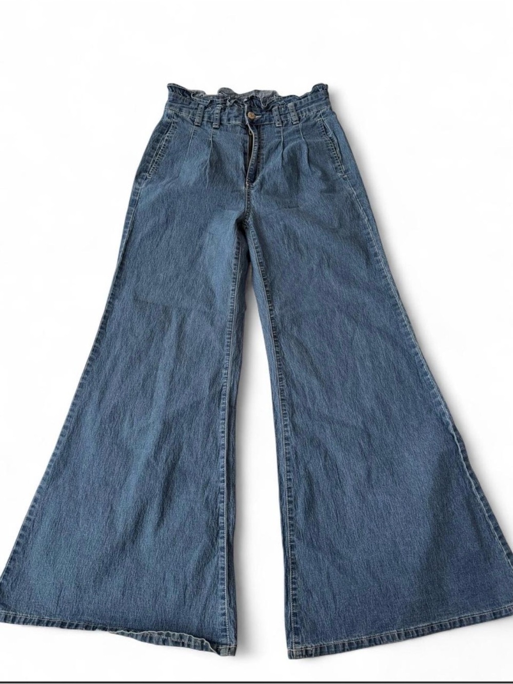 Litz High Rise Wide Leg Paperbag Waist Jeans Size 28
